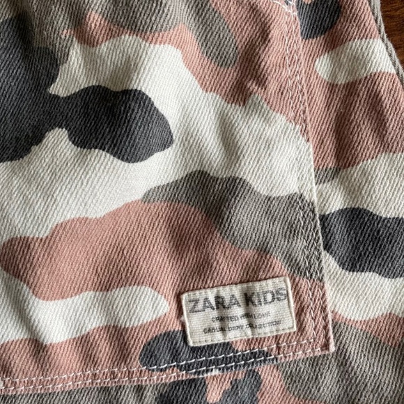 Zara Girl Camo Pink Overall Dress Size 10/140 Cm - Picture 10 of 10